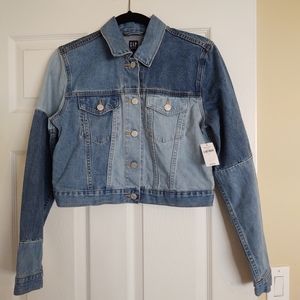 NWT Gap Light & Med Wash Color Block Jean Jacket